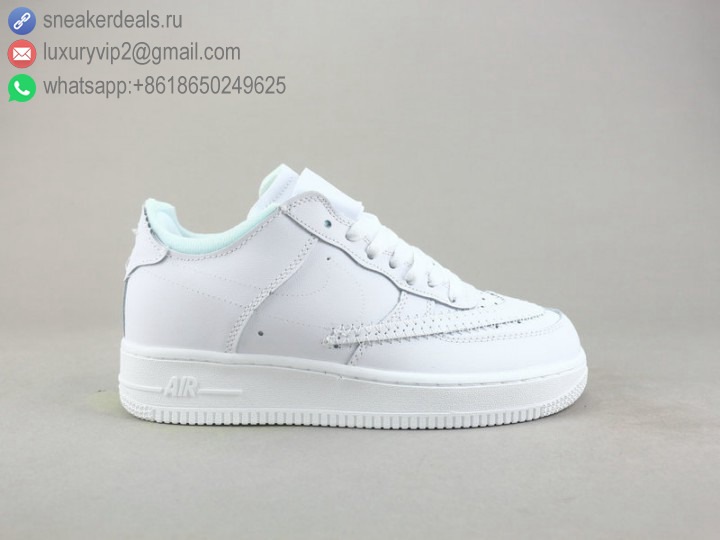NIKE AIR FORCE 1 LOW '07 WHITE UNISEX LEATHER SKATE SHOES